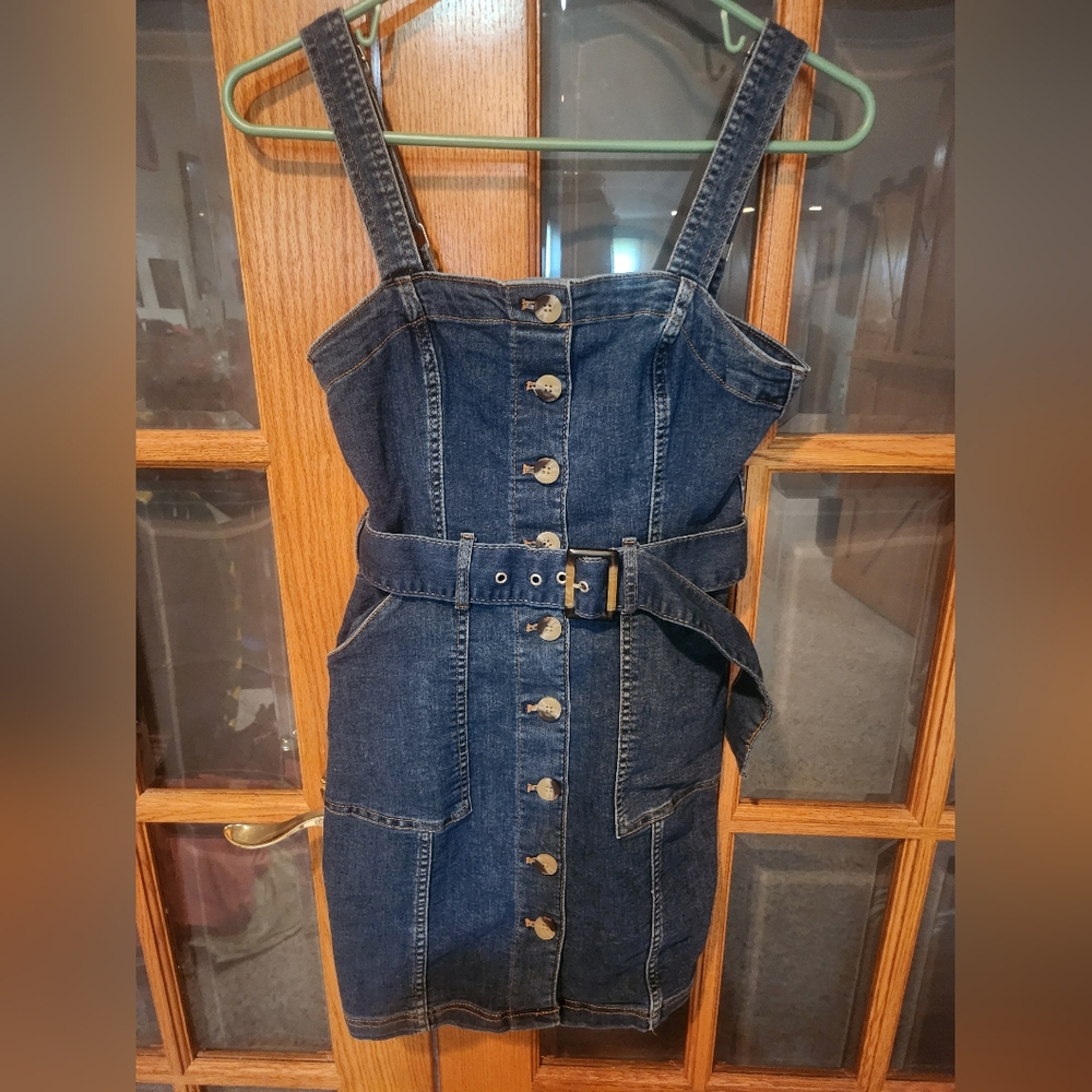 Divided Blue Denim Mini Dress - Picture 4 of 5